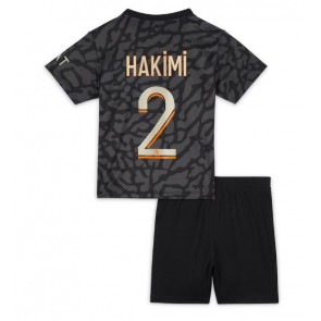 Lacne Dětský Futbalové dres Paris Saint-Germain Achraf Hakimi #2 2023-24 Krátky Rukáv - Tretina (+ trenírky)